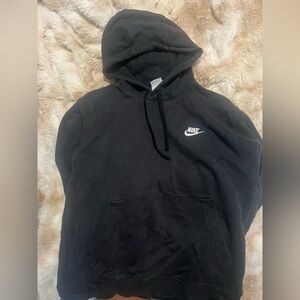 Nike Black Hoodie with White Logo